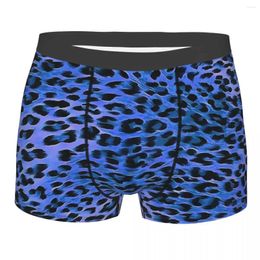Underpants Men Blue Tones Leopard Skin Camouflage Boxer Briefs Shorts Panties Breathable Underwear Male Humour