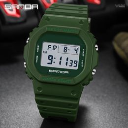 Wristwatches Fashion Mens Military Watches 2023 Multifunctional Luminous Digital Display Watch Electronic Relogio MasculinoWristwatches Thun