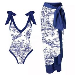 Simple One-Piece Women Swimsuit Vintage Print Deep V Bikini Kimono 2023 New Fashion Cover-Up Swimwear Summer Beach Wear SwimOne-Piece Suits Automotive Phones