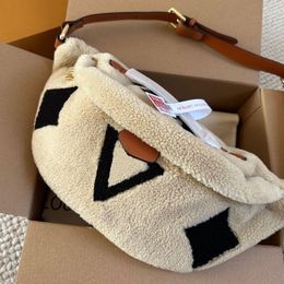 Поясная сумка, женская зимняя Тедди, модная мужская сумка через плечо, нечеткая сумка на плечо, пушистая поясная сумка, роскошный дизайнерский поясной рюкзак