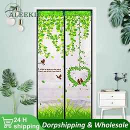 Curtain 90210cm Anti Mosquito Antifly Door Magnetic Automatic Well Closed Screen Mesh For Bedroom Living Room 231101