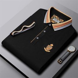 2023 Men's Polos Summer Men T-shirt Fashion Design Slim Fit Solid Tshirts Male Tops Tees Short Sleeve Higth Quality Polos