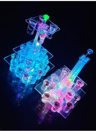 Colorful LED Luminous Crystal Eiffel Tower Cocktail Cup holder Stand Bar Nightclub Shot Glass Glorifier Display Rack Disco Decor