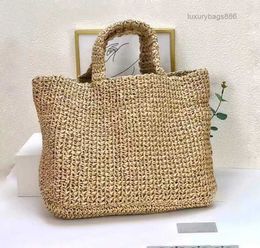 Summer straw beach bag tote raffias bags designer Shopping Bag shoulder bag for women totes grass Chest pack lady hand bags purse handbags Colourful luxurybags886