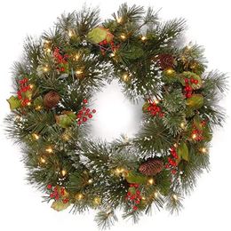 Christmas Decorations 60cm Christmas Garland Door Hanging Rattan Wreath Shopping Mall Home Holiday Party Christmas Tree Pendant Decoration Scene DIY 231101