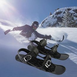 Snowboards Skis Adults Mini Ski Skates for Snow The Short Skiboard Snowblades Adjustable Bindings Portable Skiing Shoes Snow Board 231101