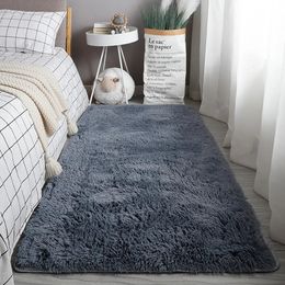 Carpet 14 Colours Plush Fur Soft Long Hair Imitation Wool Pad Rugs Bedroom Bedside Floor Mat Sofa Cushion Living Room White 231031
