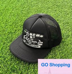 Quality American Trucker Hat Korean Sun Protection Truck Cap Men Women Trendy Flat-Brimmed Cap Summer