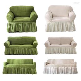 Chair Covers Stretch Sofa Cover Woven Plaid All-inclusive Cushion Living Room Couch L Shape Armchair Single/Two/Three Seat