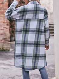 Women's Jackets Women s Plaid Flannel Hooded Shacket Jacket with Button Down Closure Lapel Collar and Long Sleeves - Stylish Casual Coat with 231031