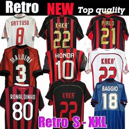 90 91 Retro shirts SOCCER JERSEYS 95 96 97 Gullit 01 02 03 12 14 15 Maldini Van Basten football KAKA Inzaghi 06 07 PIRLO SHEVCHENKO BAGGIO MIlans JERSEY