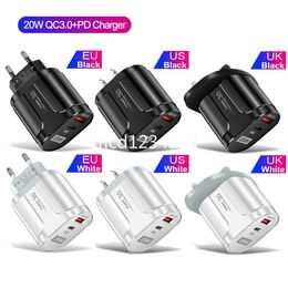 20W PD type c Wall Charger Fast Charging USb C Power Adapters For Iphone 11 12 13 14 Samsung S22 S23 Huawei phone plugs with Box M1
