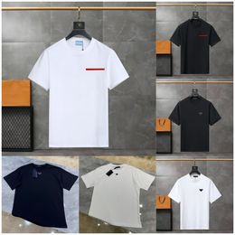 Summer New Cotton White Black Solid T Shirt Men Causal O-neck Basic T-shirt Women Letter Print Classical Tops