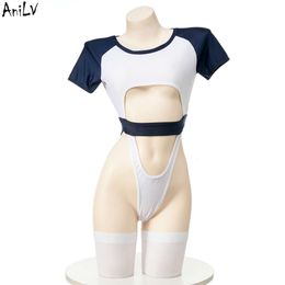 Ani Anime Student Gymnastics Uniform Hollow Bdoysuit Women School PE Swimsuit Cosplay Costumes cosplay