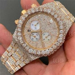 Ap Wristwatch Luxury Customize Iced Out Vvs 1 Diamond Hip Hop Mechanical Watch Gold Plated Stainls Steel Bust Down Wrist Watchw7vr IGOI