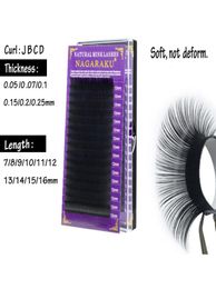 High quality 005 007 01 015mm JBCD Curl Mink Eyelash Extension super Soft 3d 6d Voluming Lashes Tray russian eyelash7499125