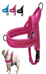 Nylon Reflective Pet Dog Harnesses Vest Soft Flannel Padded No Pull Strap Harness for Walking Training Small Medium Large Dogs3615874