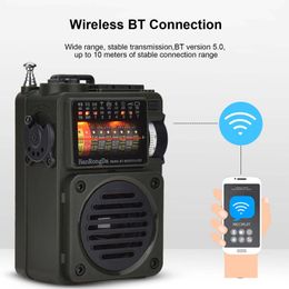 3in1 HRD-700 AM FM Radio Music Player Portable Radio Receive BT 3W TF Card Support Retractable Speaker Signal Antenna Speaker