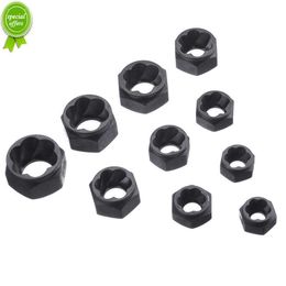 New 10Pcs 9-19mm Slow Damaged Bolts Nuts High Carbon Steel Reverse Spiral Cut Tapered Remover Extractor Car Hub Multipurpose Screws