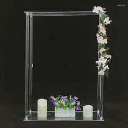 Candle Holders Wholesale 2023 Style Clear Acrylic Flower Stand Wedding Centrepiece Table Decoration Geometric Column Floor Pillar Props