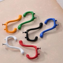 Hangers Color Solid Zinc Alloy Coat And Hat Hook Wall Hanging Double Door Robe Rack Towel Holder Bathroom Accessories