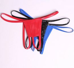 Women's Panties SXL Plus Size Hollow Out Erotic String Women Thongs And G Strings Sexy PVC Shiny Tanga Exotic Lingerie Underwear 231031