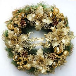 Christmas Decorations 40cm large Christmas carol used for manually hanging Christmas wreaths on doors and windows for New Year celebrations 231101
