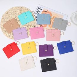 Card Holders Arrival High Quanlity Simple Leather Casual Solid Color Women Zipper Change Purse Girls Mini Key Bag Gifts