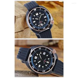 Wristwatches Heimdallr Sharkey Men's Diver Watch Sapphire Black PVD Coated Case Luminous Dial 200M Water Resistance NH35A Automatic Movement