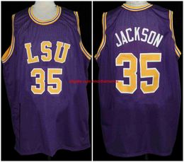 LSU Tigers College Retro Basketball Jersey Chris Jackson jersey Mens Stitched Custom made size S-5XL