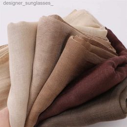 Scarves Solid Color Cotton Rayon Hijab Scarf Women Big Size Muslim Headscarf Wrs Shls Femme Musulman Headband Islamic Tuan BandanaL231101