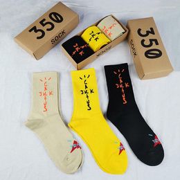 Women Socks 3 Pairs Of A Set Couple Colour Cotton Fashion Men And Harajuku Hip-hop Skateboard Funny Sports