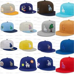 LA Men's Snapback Hat Los Angeles Flowers Caps Red New Team Sport Baseball Adjustable Hats World Ed Hearts Series Love Hustle Su01-04