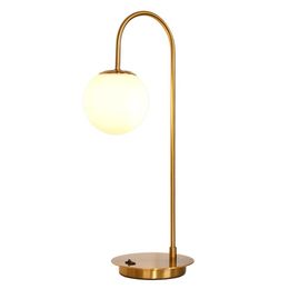 Floor Lamps Nordic Iron Table Lamp Golden Black Light Luxury Living Room Study Post Modern Minimalist Glass Ball Bedroom Bedside Lighting