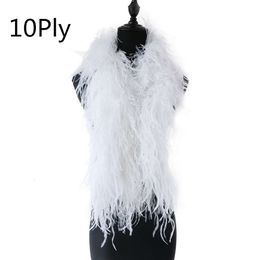 1 Metre White Feather Boa Fringe 2 3 4 6 10ply Fluffy Ostrich Plumas Boa Scarf for Wedding Party Clothing Decoraion Diy