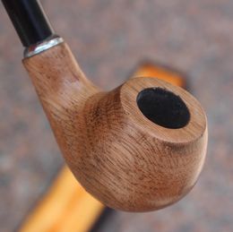 Smoking Pipes Long stem solid wood natural Colour tobacco pipe Heat-resistant mountain wood dry pipe CF667-1 Super long mouth wooden pipe smoking accessories