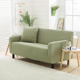 Chair Covers Light Green Universal Stretch Couch Sofa Cover For Living Room Solid Colour Corner Slipcover Spandex A