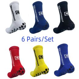 Sports Socks Professional Training Sports Socks High-Quality Polyester Breathable And Sweat Absorbing Non Slip Football Socks Six Pairs 231101