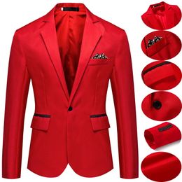 Mens Suits Blazers Slim Fit Man Blazer Office Suit Jacket Jackets Wedding Dress Coats Casual Business Mans 231031