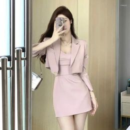 Two Piece Dress Sexy Suit With Skirt And Blazer Womens Short 2 Sets Outfit 2023 Mini Summer Luxery Night Club Set For Women Formal Event