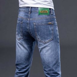 Men's Premium Jeans 2022 Young Luxury Fashion Versatile Slim Fit Small Straight Leg Pants Men