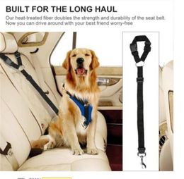 2018 Adjustable Dog Seat Belt Dog Harness Pet Car Vehicle Seat Belt Pet Safety Leash Dog Collars Leashes3333706