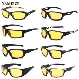 Sunglasses Frames YAMEIZE Anti Night Vision Glasses For Driving Men Polarised Women Driver Yellow Lens Sports Goggles 231101