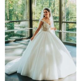 Off The Shoulder Sleeves Lace Wedding Dress Women Illusion Back Appliques Scoop A-Line Bridal Gowns Vestidos Plus Size
