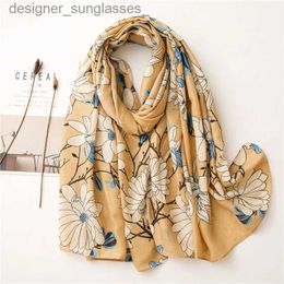 Scarves Fashion Scarf For Women With Cotton And Linen Feel Long Spring and Autumn Outdoor Travel Shls With Beach Towel Warm ScarfL231101