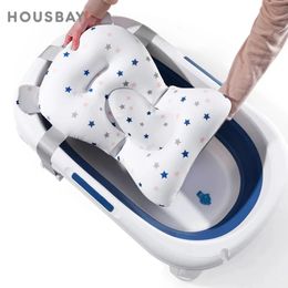 Bathing Tubs Seats Baby Bath Mat born Baby Shower Bath Safety Support Baby Bath Cushion Tub Pad Non-Slip Seat Suspension Net Floating Mat 231101