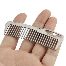 Mini Portable Titanium Alloy Comb EDC Super Light Titanium Comb EDC Outdoor Small Accessories Camping HikingOutdoor Tools Sports Entertainment