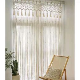 Curtain 160280cm Tie Boho Room Divider Wall Art Door Cover Window Closet Bedroom Kitchen Wedding Backdrop Macrame Curtains 231101