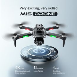 M1S Three Camera 4K Drone Headless Mode 4-sided Obstacle Avoidance UAV Dron Optical Flow Hovering FPV M1S Mini Drone