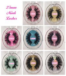 5D 25mm Mink Eyelashes Long Dramatic Real Mink Hair Eye Lashes Private Label Custom Packaging Box6855659